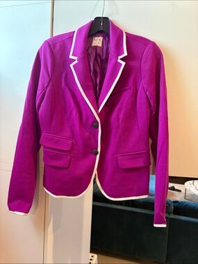 GAP Fuchsia Blazer with White Trim